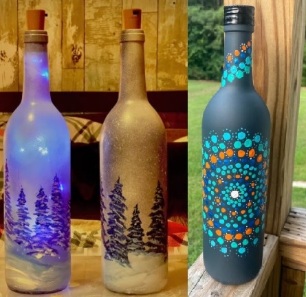painted wine bottle examples