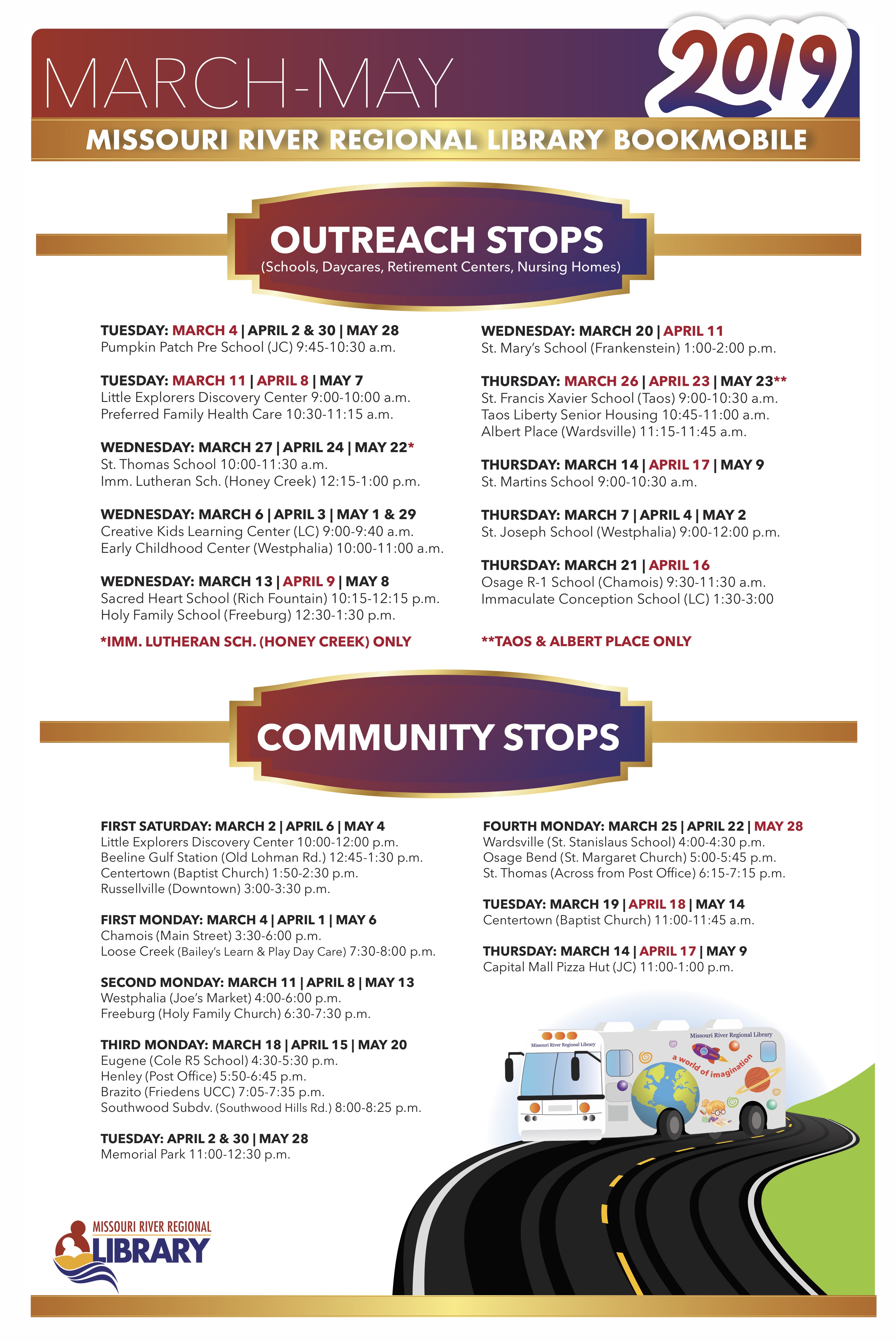 Bookmobile March-May Bookmobile March-May